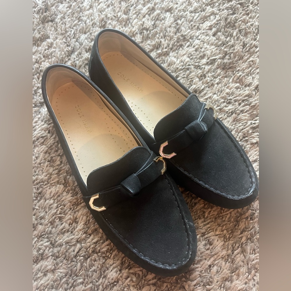 Cole Haan Women's Classic Black Suede Loafers
